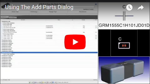 Using The Add Parts Dialog