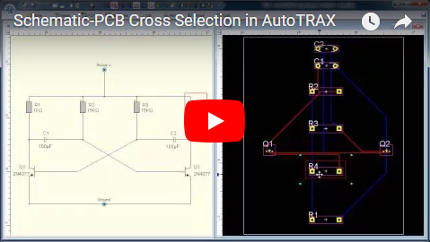 Schematic-PCB Cross Selection in DEX-PCB