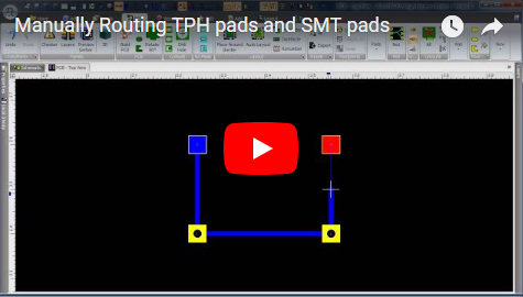 Manually Routing TPH pads and SMT pads