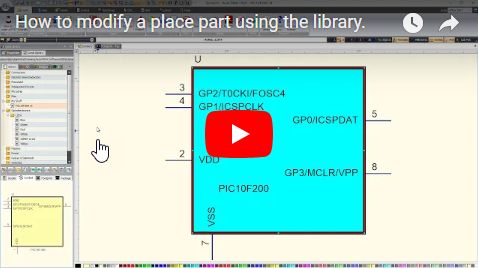 How to modify a placed part using the library