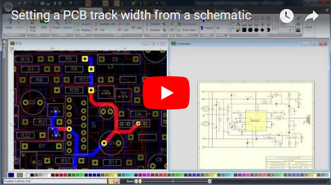 Setting a PCB track width from a schematic