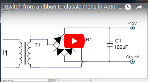 Switch from a ribbon to classic menu in DEX-PCB