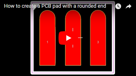 How to create a PCB pad with a rounded end