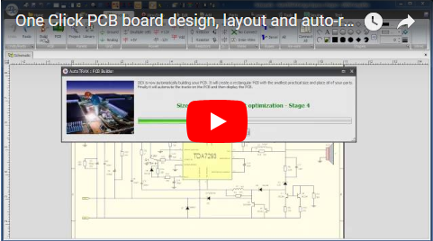 One Click PCB board design, layout and auto-routing
